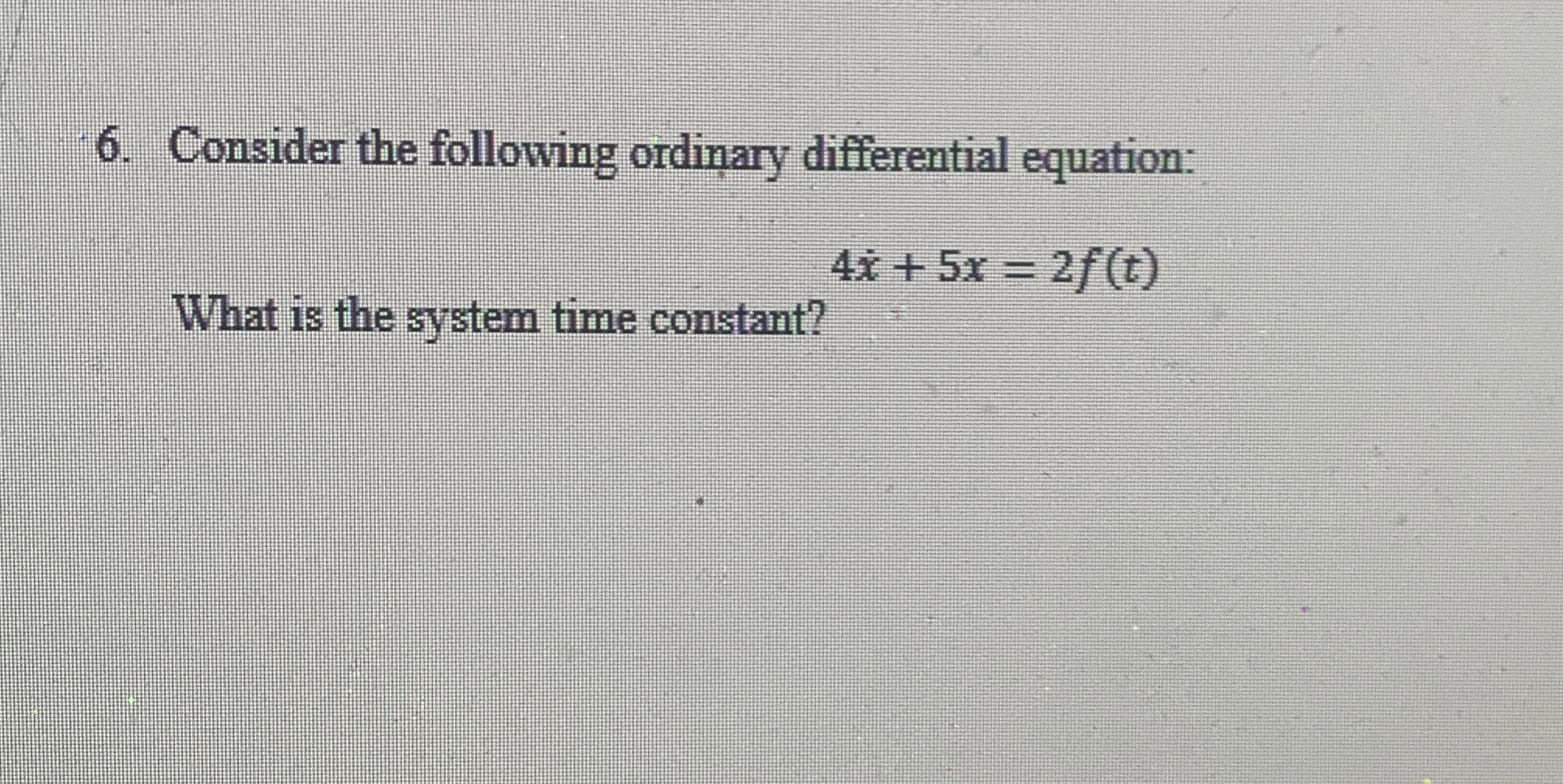 Solved Consider the following ordinary differential | Chegg.com