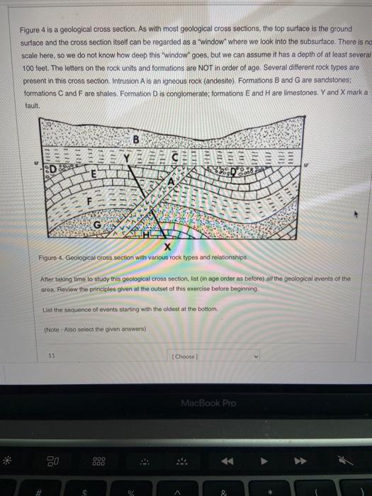 Solved Figure 4 Is A Geological Cross Section. As With Most | Chegg.com