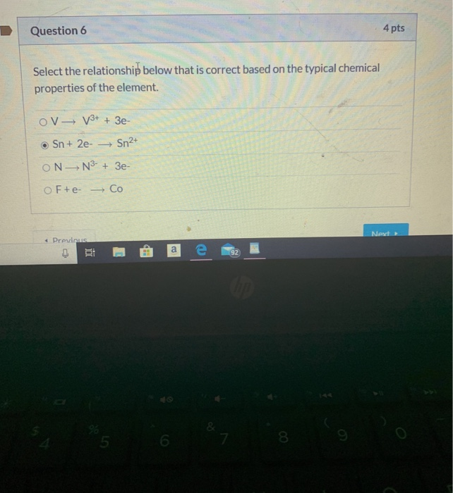 Solved Question 6 4 Pts Select The Relationship Below That | Chegg.com