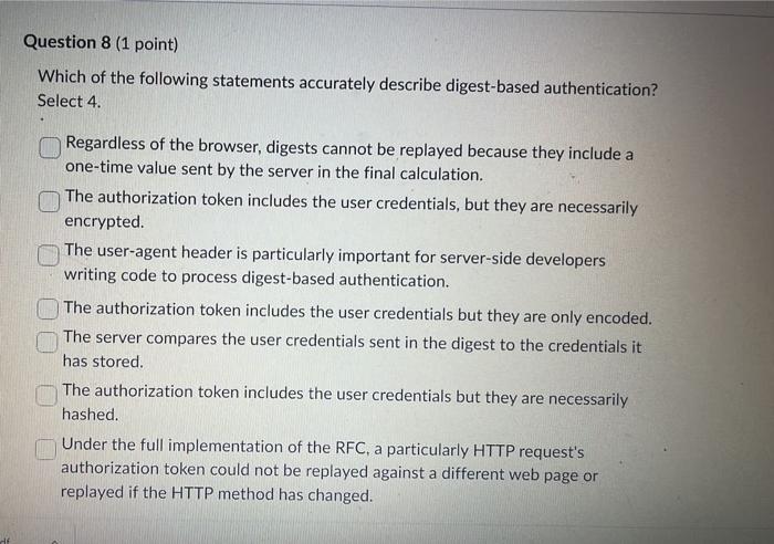 Solved Which of the following statements accurately describe | Chegg.com