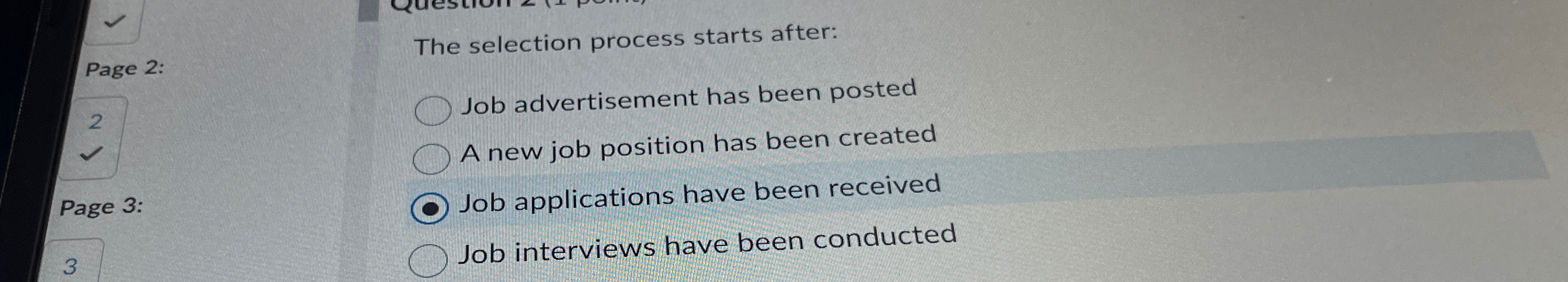 Solved The selection process starts after:Job advertisement | Chegg.com