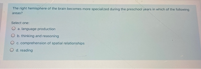 Solved Which statement is correct regarding brain | Chegg.com
