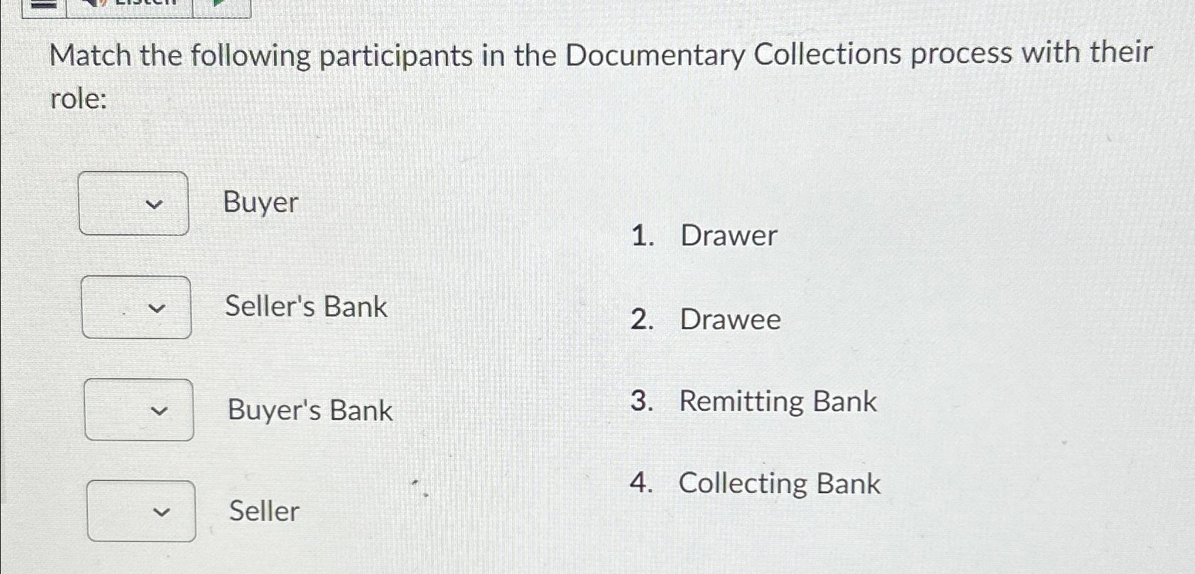 Solved Match the following participants in the Documentary | Chegg.com