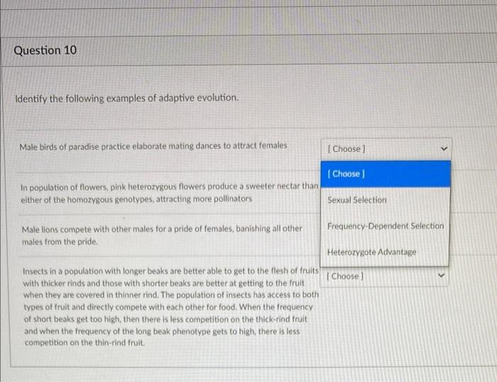 Solved Question 10 Identify the following examples of | Chegg.com