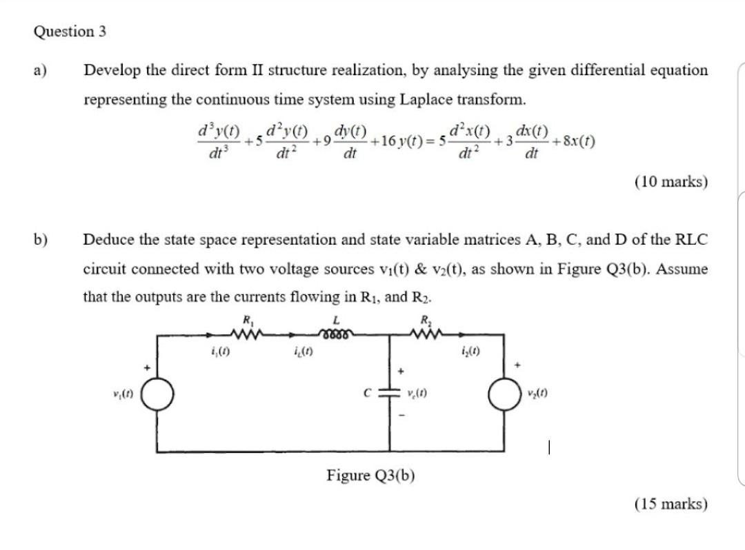 Solved Question 3 a) Develop the direct form II structure | Chegg.com