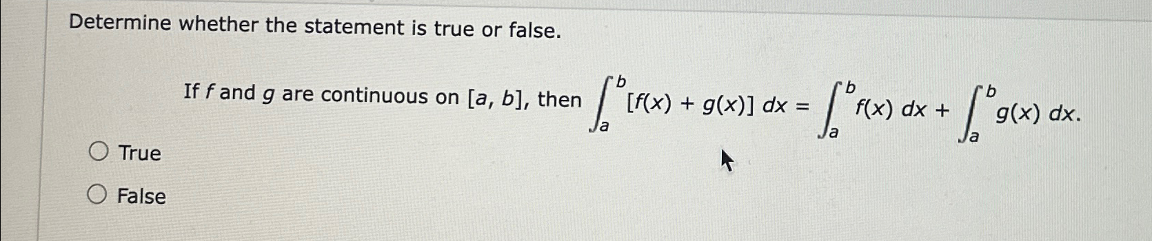 Solved Determine whether the statement is true or false.If f | Chegg.com
