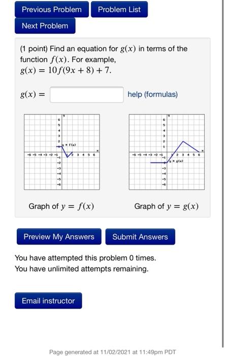 Solved Homework6: Problem 3 Problem List Previous Problem | Chegg.com