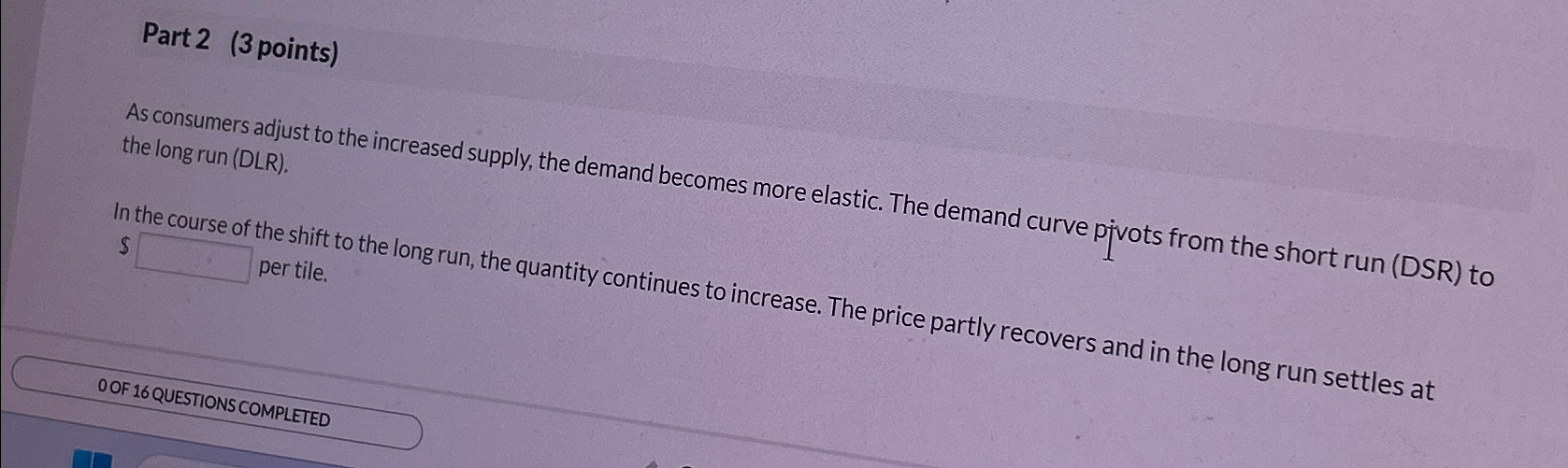 Solved Part 2 (3 ﻿points)As consumers adjust to the | Chegg.com