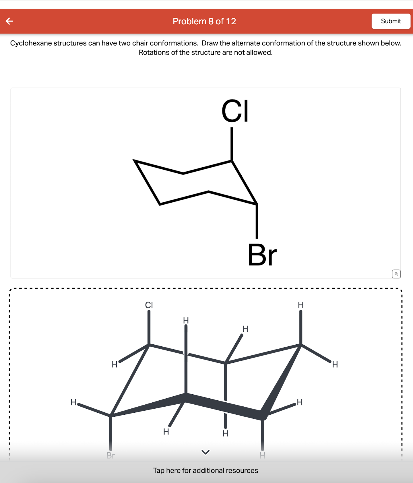 Solved Cyclohexane structures can have two chair | Chegg.com