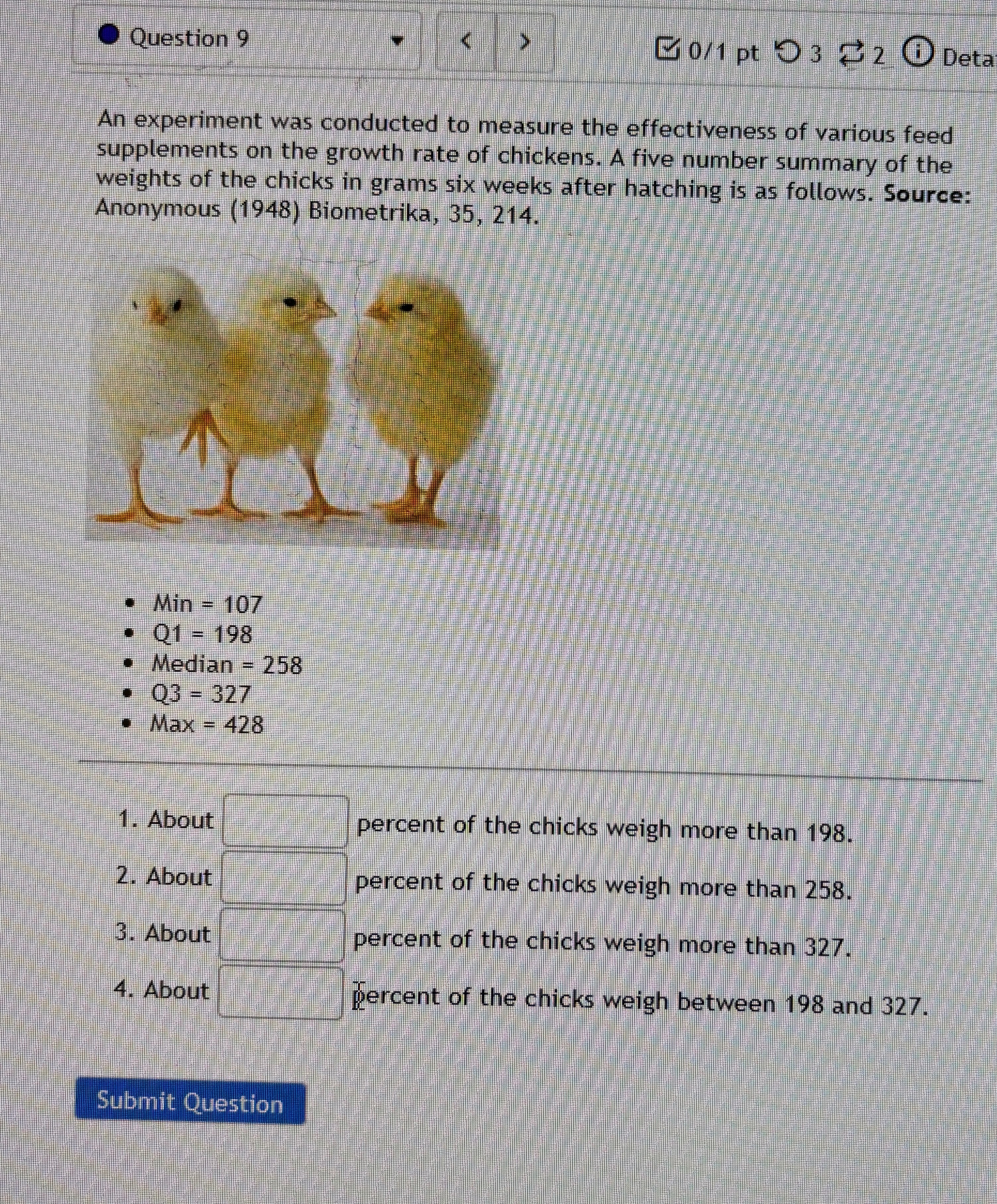Solved An experiment was conducted to measure the | Chegg.com