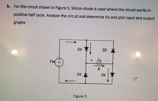 Solved B. For The Circuit Shown In Figure 5, Silicon Diode | Chegg.com