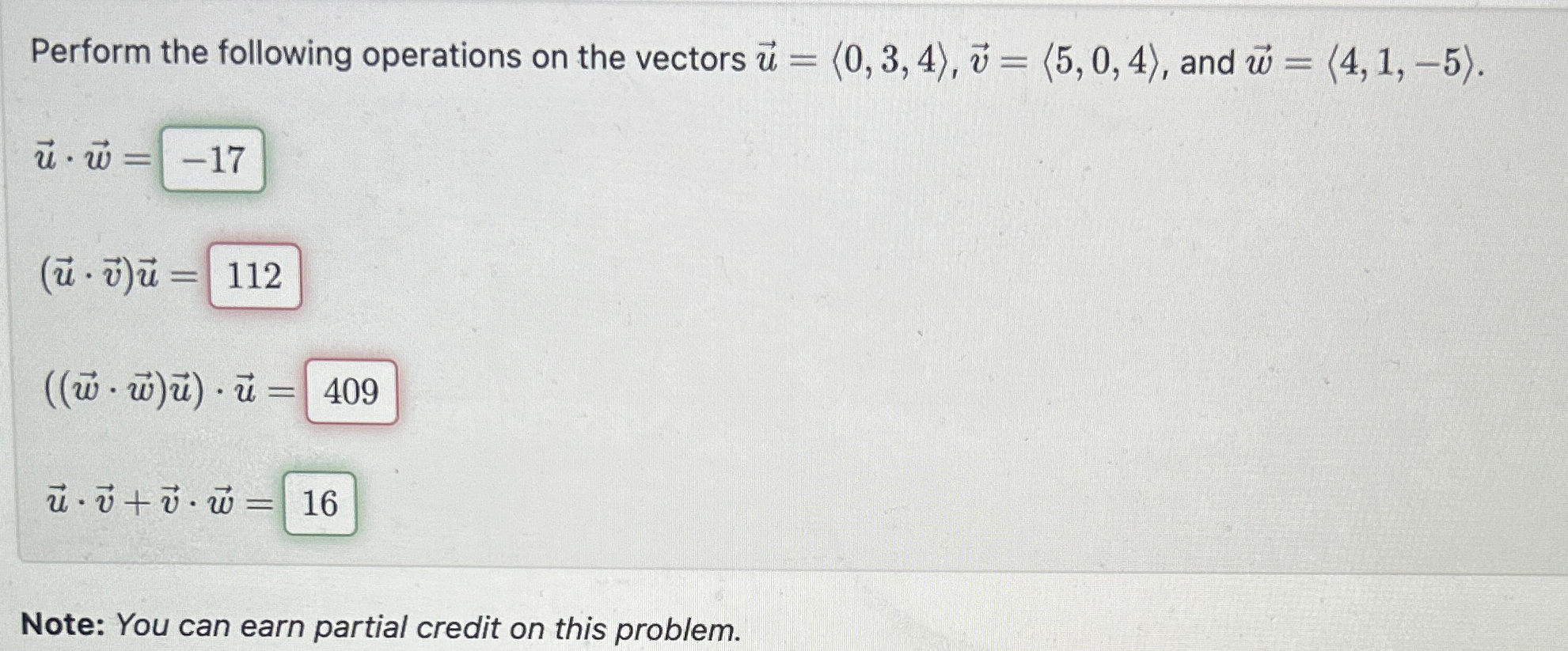 Solved Perform the following operations on the vectors | Chegg.com