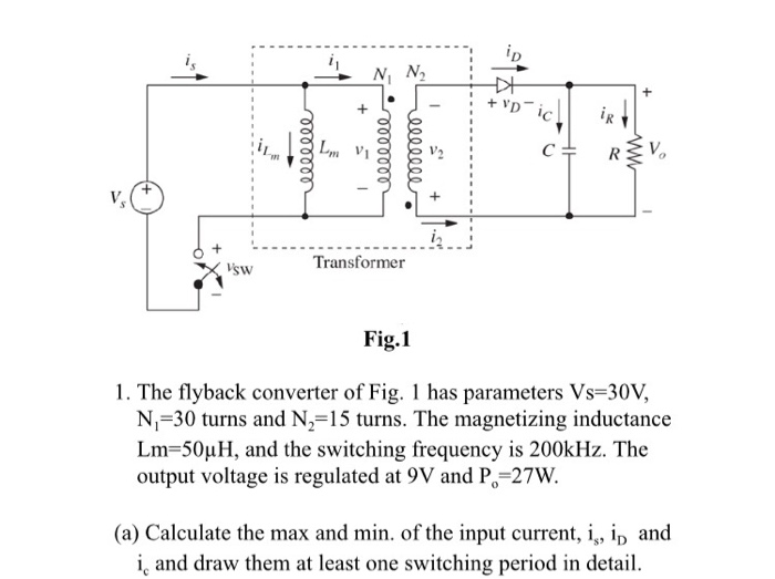 Solved Vpic Leeeeee Crvo O Vsw Transformer Fig 1 1 Chegg Com