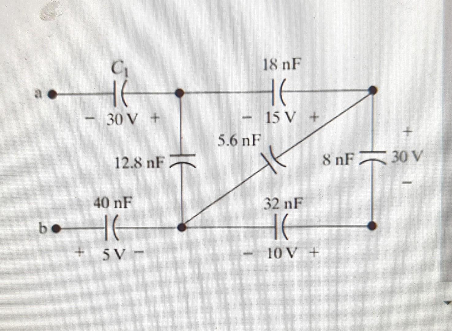 Solved Find The Equivalent Capacitance With Respect To The | Chegg.com