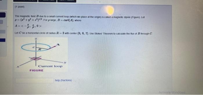 Solved The magnetic field B due to a smali current loop | Chegg.com