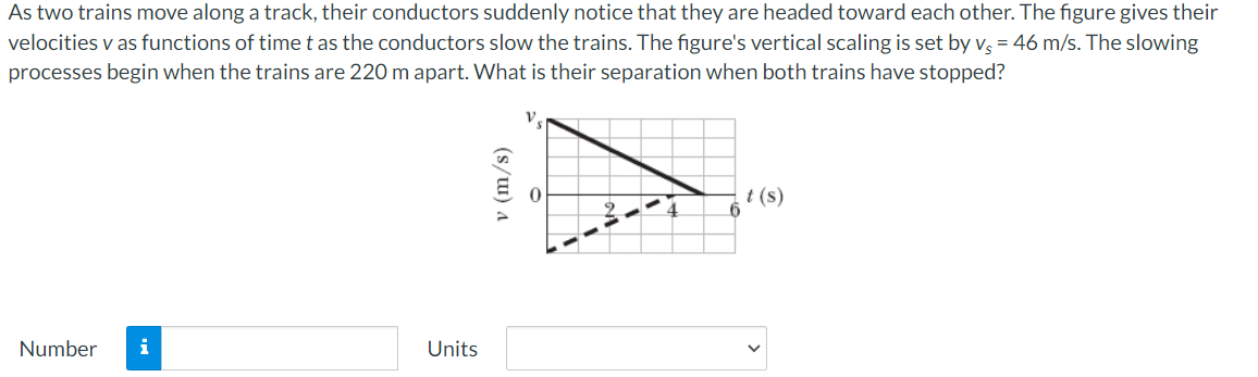 Solved As two trains move along a track, their conductors | Chegg.com