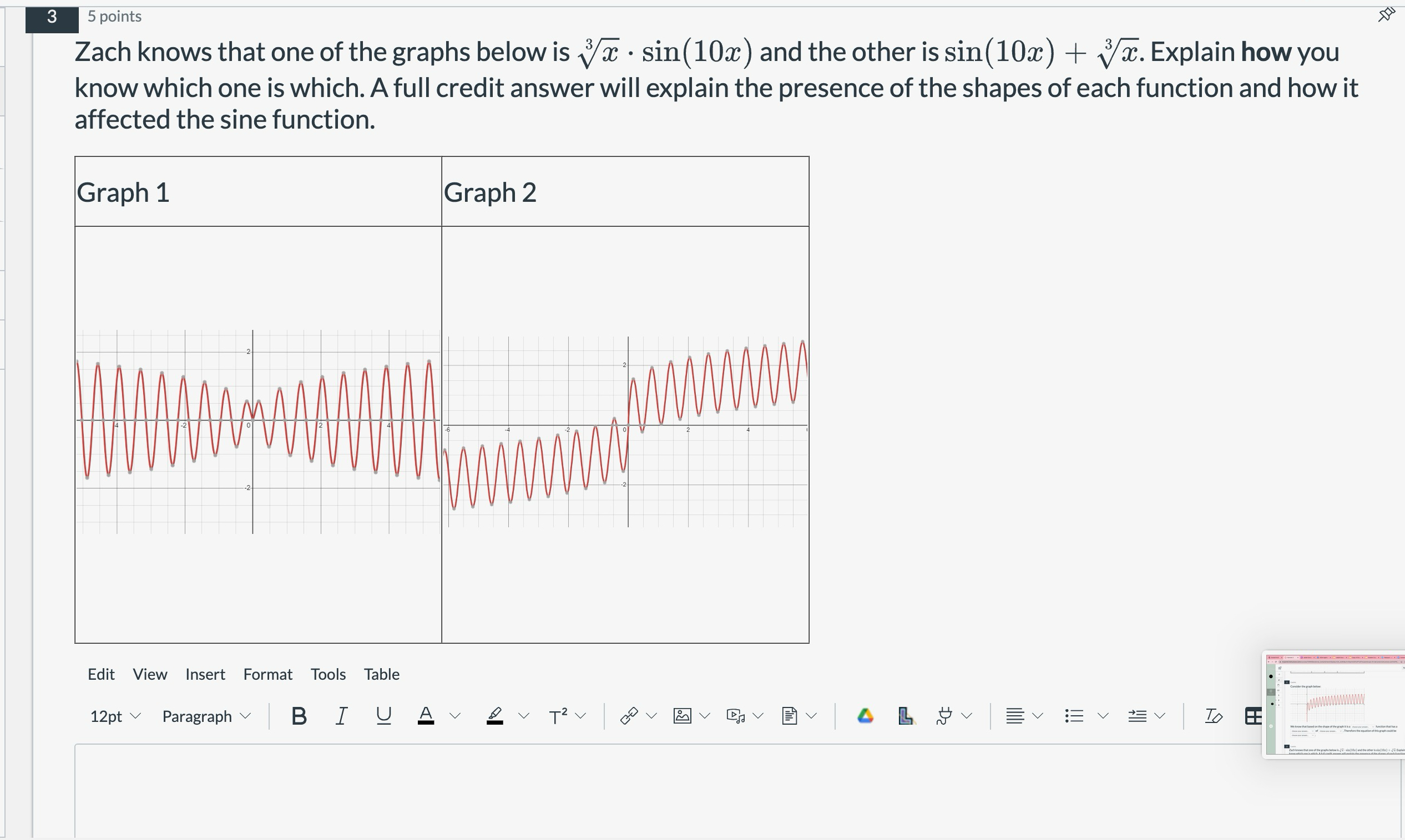 Solved 35 ﻿points∞Zach knows that one of the graphs below is | Chegg.com