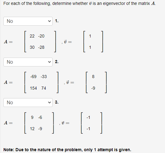Solved For each of the following, determine whether vec(v) | Chegg.com