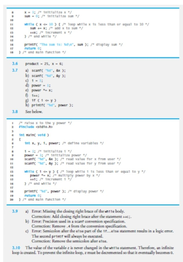 Answers to Self-Review Exercises 3.1 a) Algorithm. b) | Chegg.com