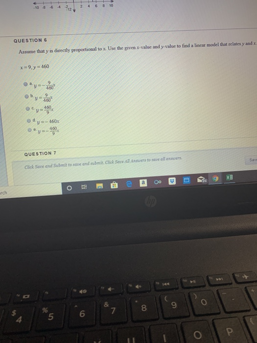 Solved -10 8 6 4 2 2 4 6 8 10 QUESTION Assume that y is | Chegg.com