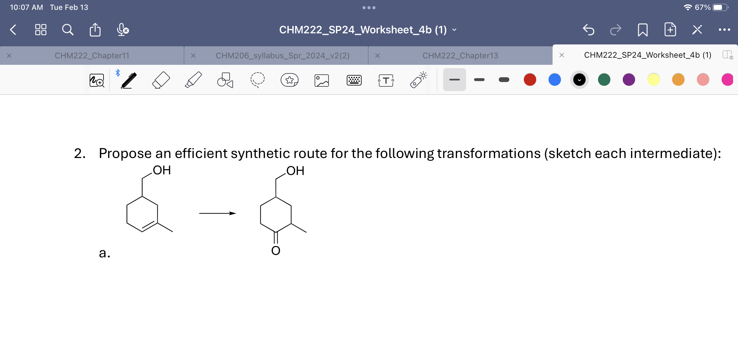 Solved Propose an efficient synthetic route for the | Chegg.com