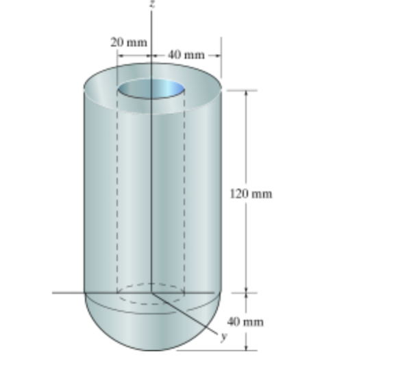 Solved Determine the distance z¯ ﻿to the center of mass of | Chegg.com