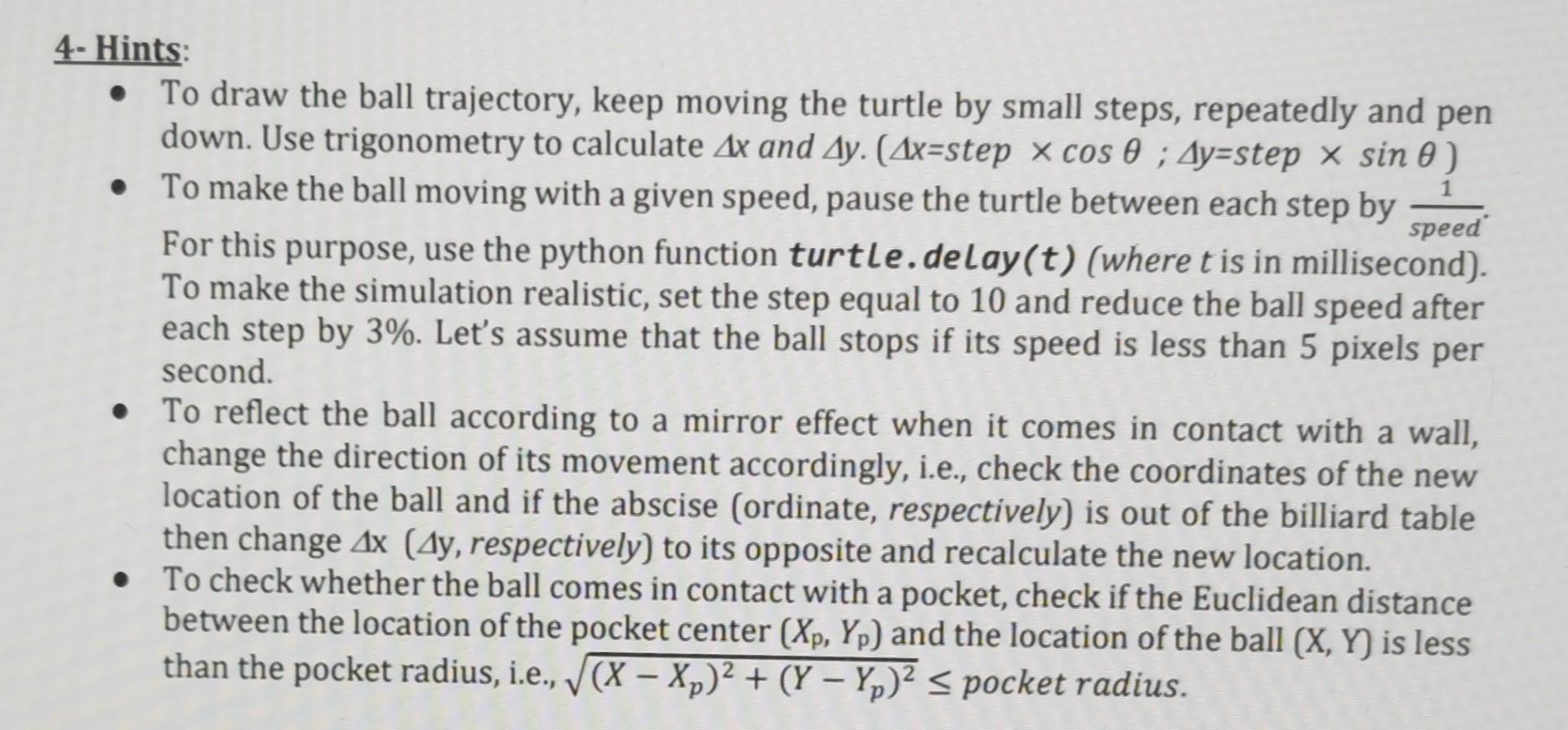 Solved 1 4- Hints: • To draw the ball trajectory, keep | Chegg.com