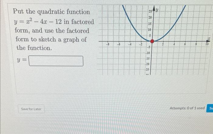 solved-put-the-quadratic-function-y-x2-4x-12-in-factored-chegg