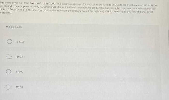 Solved Assume That A Company Makes Three Products-Product A, | Chegg.com