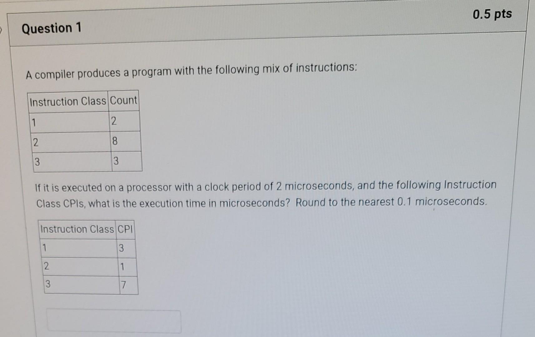 Solved A compiler produces a program with the following mix | Chegg.com