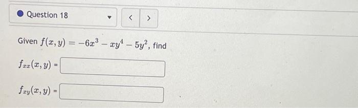 Given \( f(x, y)=-6 x^{3}-x y^{4}-5 y^{2} \), \[ f_{x x}(x, y)= \]