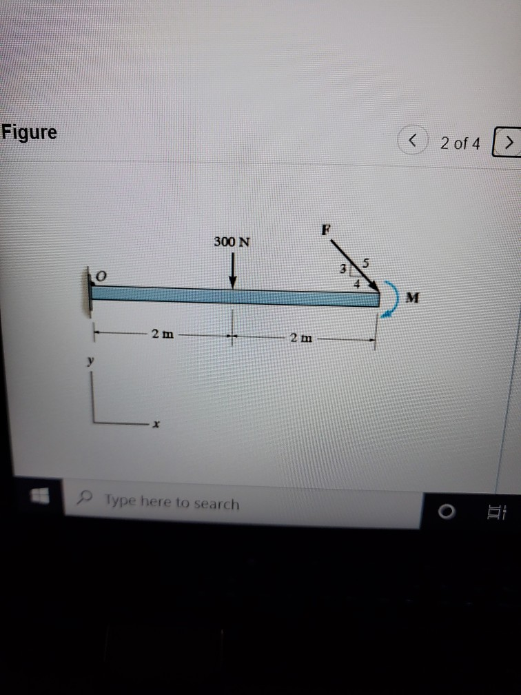 Solved Figure F 300 N M 2 m 2 m Type here to | Chegg.com