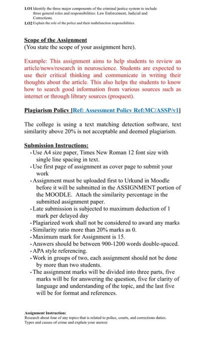 Loi Identify The Three Major Components Of The | Chegg.com