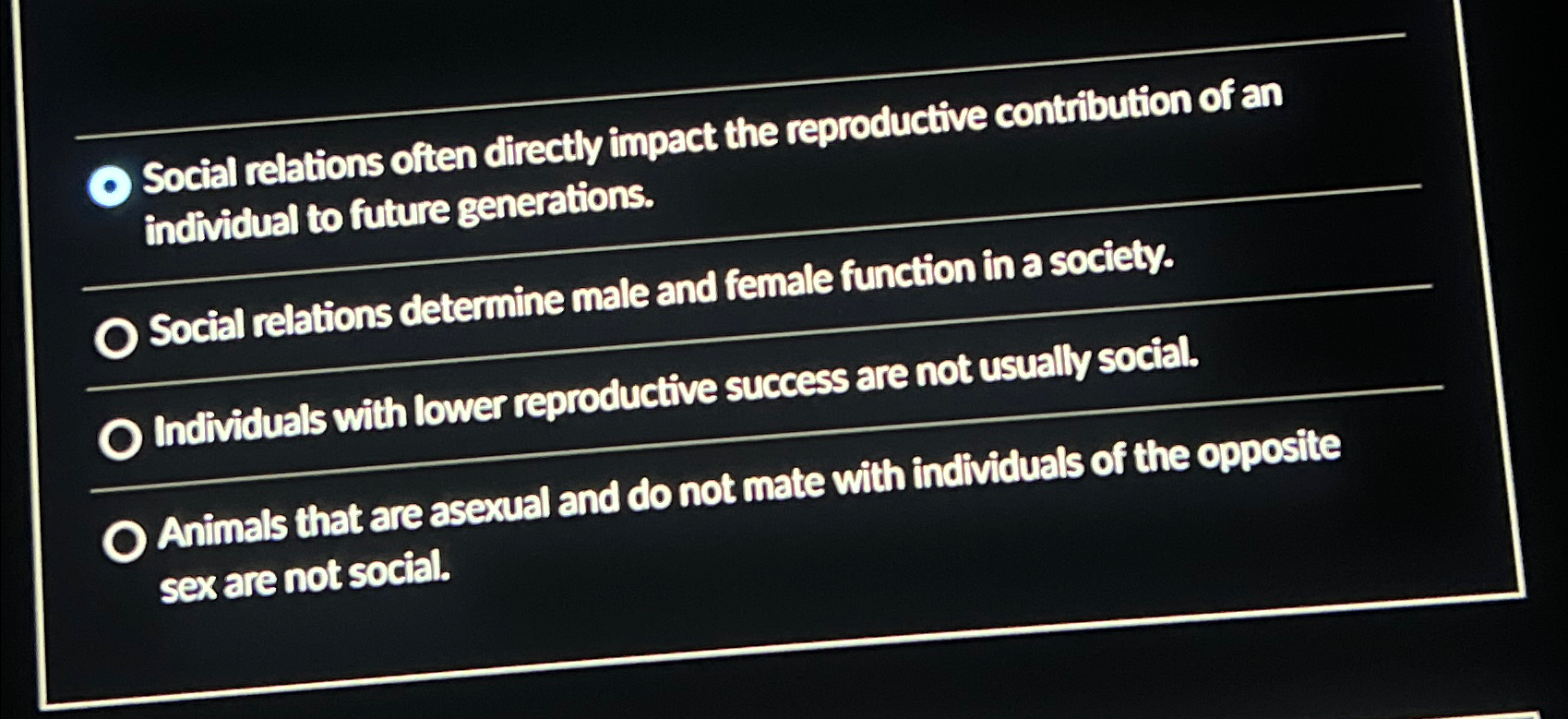 Solved Social relations often directly impact the | Chegg.com