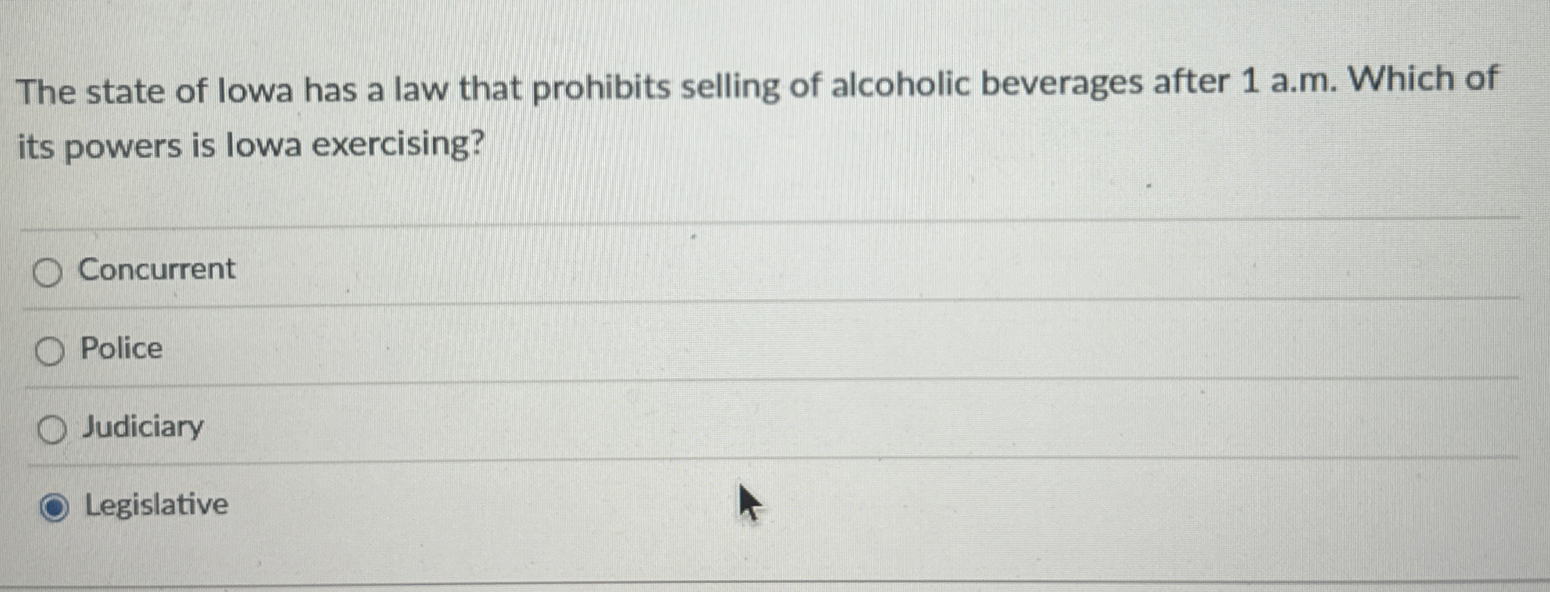 Solved The state of lowa has a law that prohibits selling of