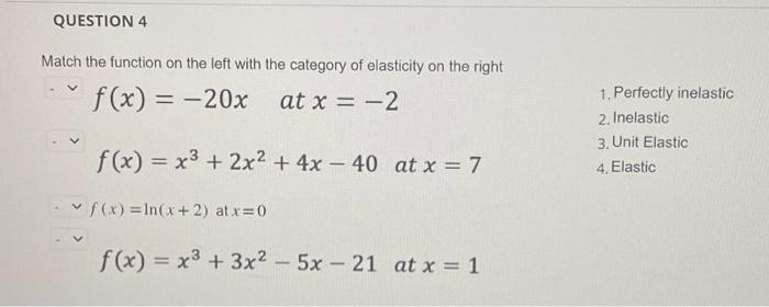 Solved Match the function on the left with the category of | Chegg.com