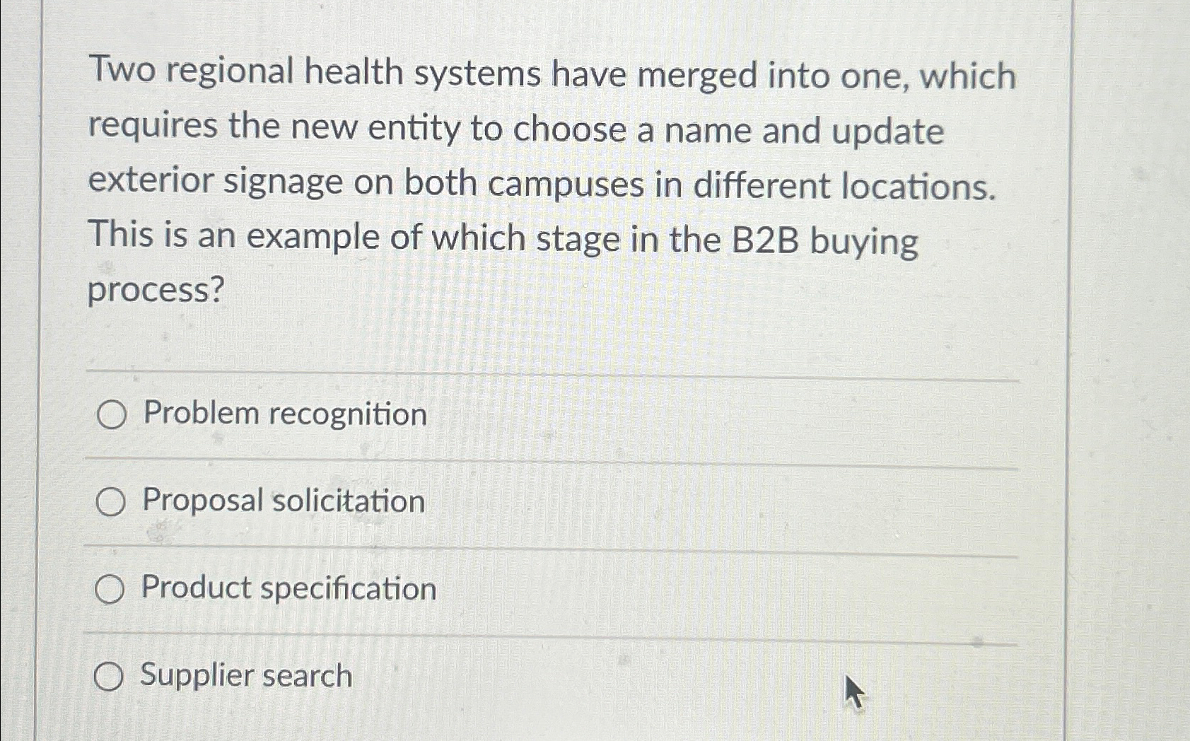 Solved Two regional health systems have merged into one, | Chegg.com
