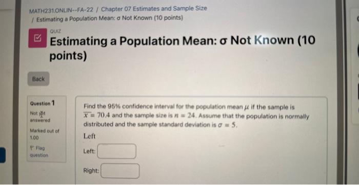 Solved Find the 95% confidence interval for the population | Chegg.com