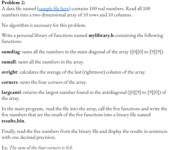 Solved Please Write A C Code For The Following Questions