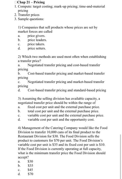 Solved answer all of the following questions (ch. 14-25) | Chegg.com