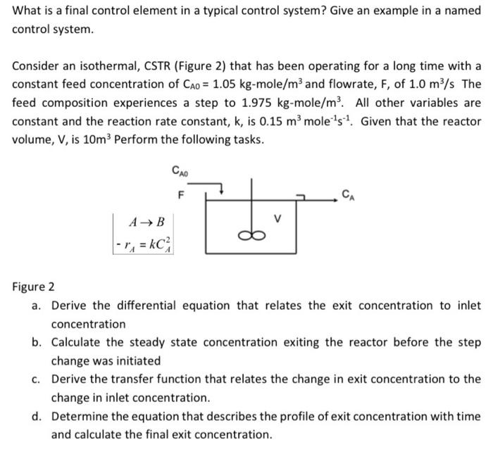 Solved What is a final control element in a typical control | Chegg.com