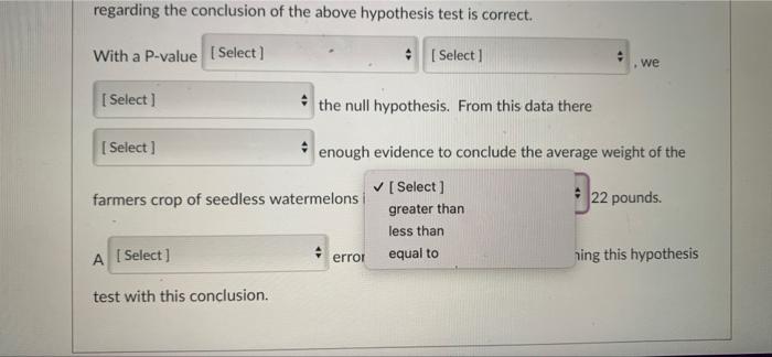 Solved D Question 3 6 pts A hypothesis test was conducted to | Chegg.com