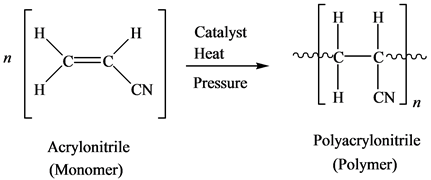 Составьте схему полимеризации акрилонитрила