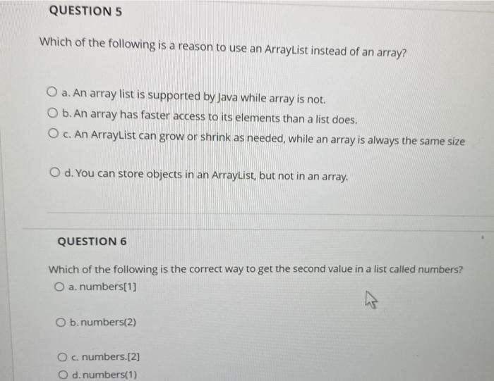 Solved QUESTION 5 Which of the following is a reason to use | Chegg.com