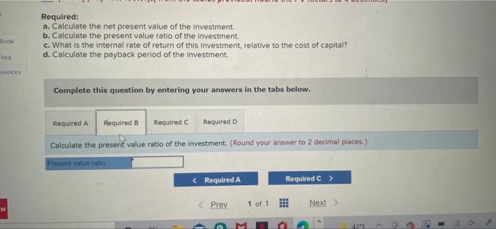 Solved a. calculate the net present value of the | Chegg.com
