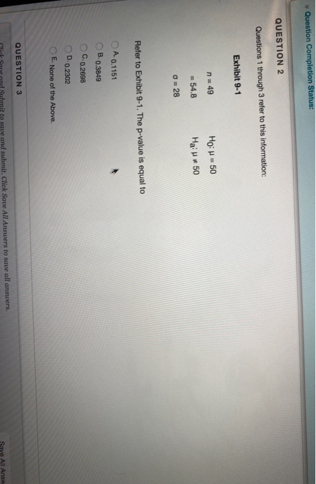 Solved Question Completion Status: QUESTION 2 Questions 1 | Chegg.com