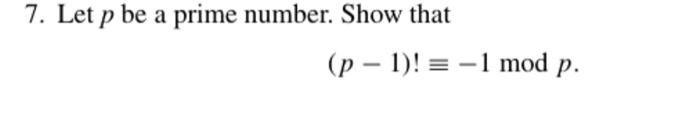 Solved 7. Let p be a prime number. Show that | Chegg.com