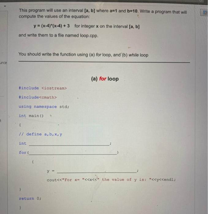 Solved This program will use an interval [a, b] where a=1 | Chegg.com