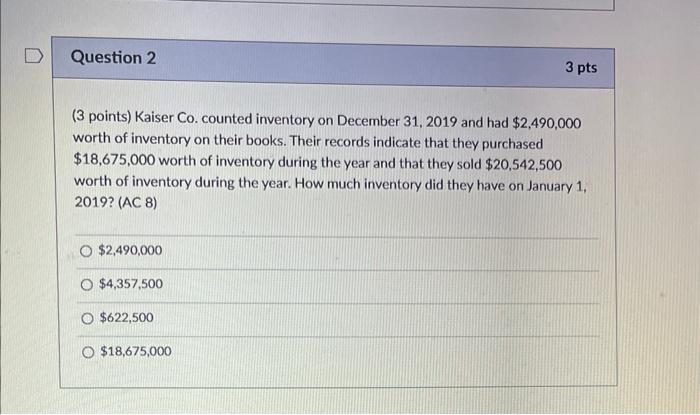 Solved (3 Points) Each Of The Following Choices Lists Three | Chegg.com