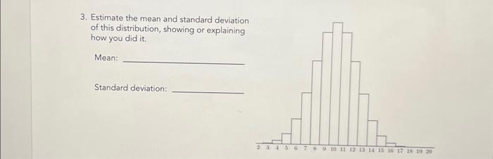 Solved 3. Estimate the mean and standard deviation of this | Chegg.com